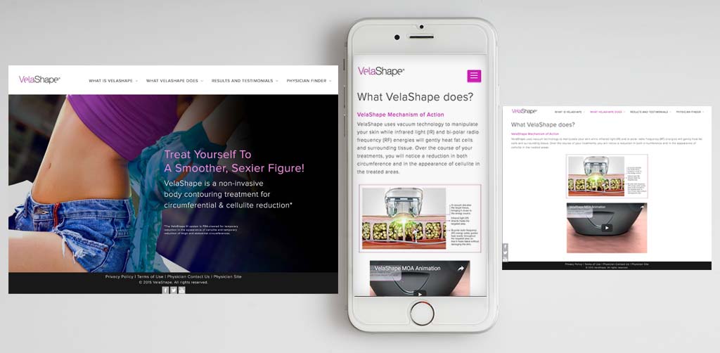 VelaShape website